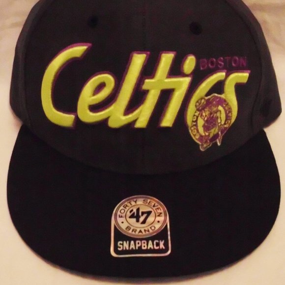 Boston Celtic Hardwood Classic Snapback Cap Baseball Hat 47 Brand NBA Deco - Picture 2 of 6